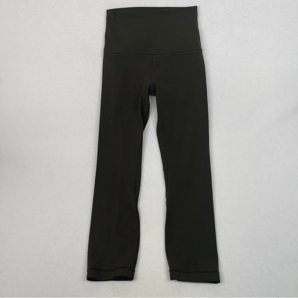 Lululemon Align Crop Pants 21 Dark Olive Size 2